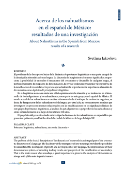 Acerca de los nahuatlismos en el español de México