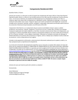 Campamento Residencial 2015 - Girl Scouts of Greater Los Angeles