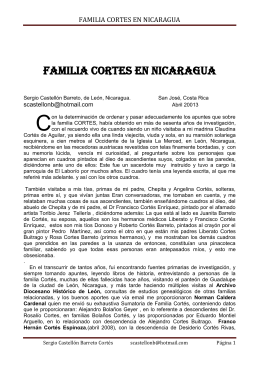 FAMILIA CORTES EN NICARAGUA