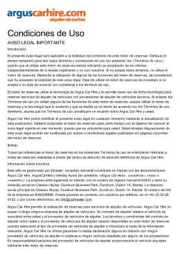 Condiciones de Uso