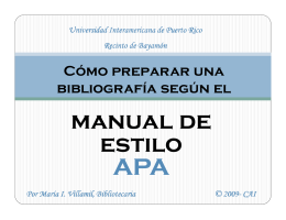 manual de manual de estilo APA - Recinto de Arecibo