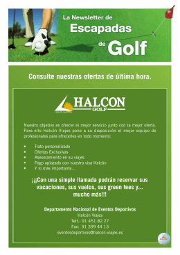 Catálogo Viajes Halcón - Benidorm Club de Golf