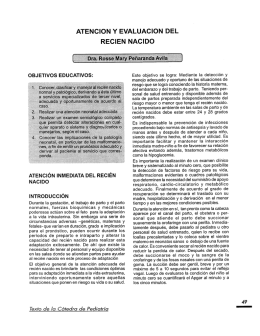 ATENCIÓN Y EVALUACIÓN DEL RECIEN NACIDO