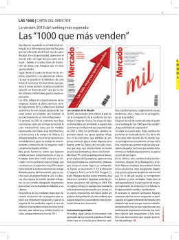 Las “1000 que más venden”