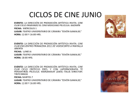 CICLOS DE CINE
