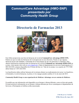 Pharmacy Directory - Community Health Group