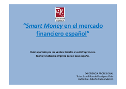 Smart Money y venture capital en el sistema financiero español