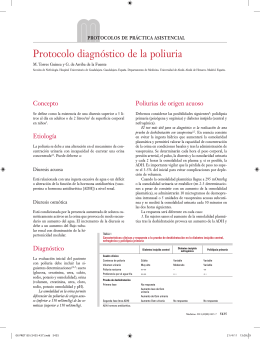 Protocolo diagnóstico de la poliuria