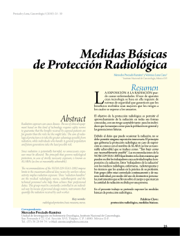 Medidas Básicas de Protección Radiológica