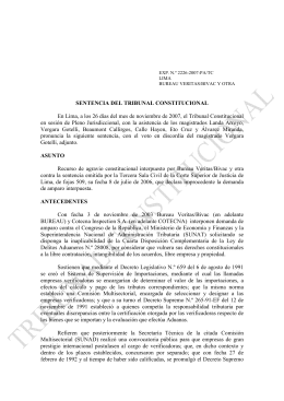 SENTENCIA DEL TRIBUNAL CONSTITUCIONAL En Lima, a los 26