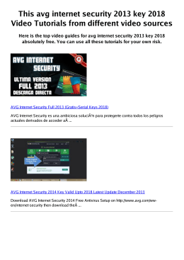 #Z avg internet security 2013 key 2018 PDF video books