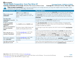 Core Flex Silver 87 | Summary of Benefits and Coverage | 2015