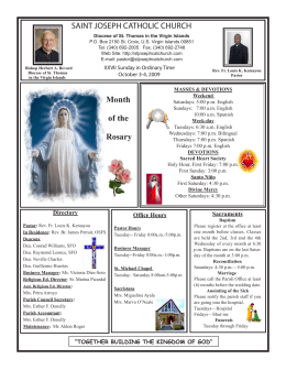 SAINT JOSEPH CATHOLIC CHURCH Month of the Rosary