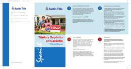 Título y Depósito en Garantía