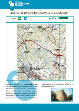 Brunyola - Santa Coloma de Farners: “Cap a les aigües termals”