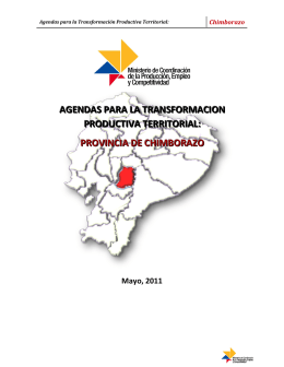 Chimborazo - Ministerio Coordinador de Producción, Empleo y