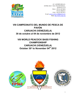 VIII CAMPEONATO DEL MUNDO DE PESCA DE PAVÓN