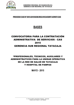 MAYO - 2015 - Gobierno Regional de Huancavelica