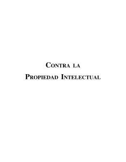 Libro “Contra la Propiedad Intelectual”