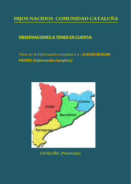 HIJOS NACIDOS COMUNIDAD CATALUÑA