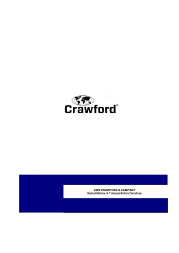 2009 CRAWFORD & COMPANY Global Marine & Transportation