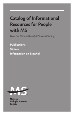 Catalog of Informational Resources for People with MS