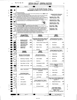 2012 Sample Ballots