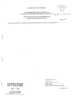 Form 21 - Notice of Rights and Responsibilities