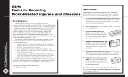 Log of Work-Related Injuries and Illnesses
