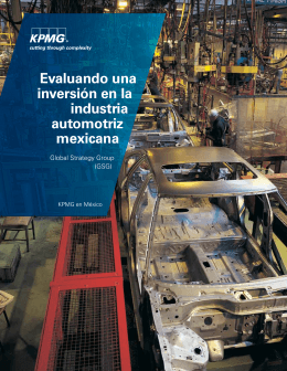 Evaluando una inversión en la industria automotriz mexicana