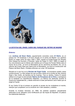 Estatua del Ángel caído del Parque del Retiro de Madrid
