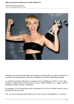 Miley Cyrus derrota a Beyoncé en los MTV VMAs 2014