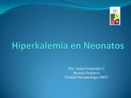 Hiperkalemia en Neonatos