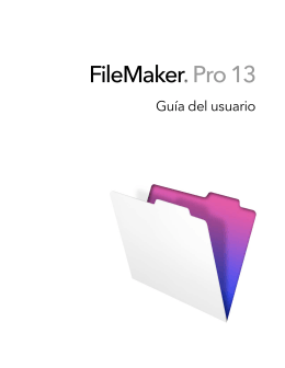 Guía del usuario FileMaker Pro 13