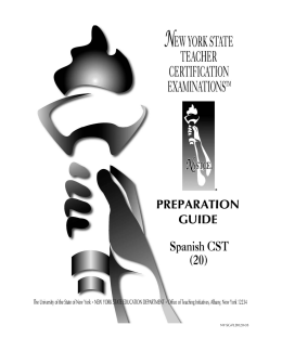 Spanish - New York State Teacher Certification Examinations Home