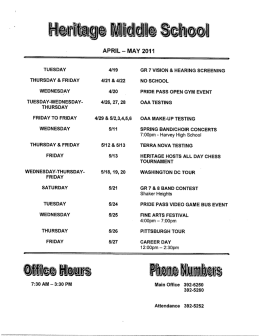 APRIL — MAY 2011 - Painesville City Local Schools