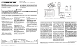 Model CLSS1 Garage Door Opener Surge Protector