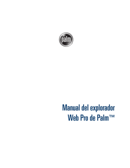 Manual del explorador Web Pro de Palm