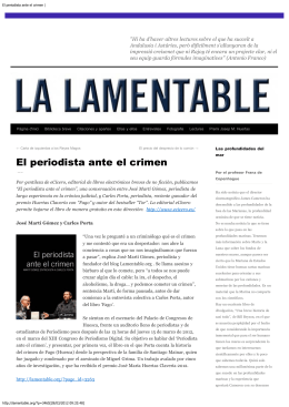 El periodista ante el crimen |