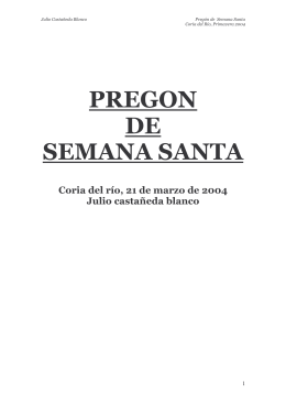 PREGON DE SEMANA SANTA - Soledad de Coria Coronada