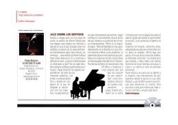 11/2004 “Jazz sobre los sentidos” Carlos Sampayo