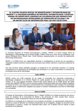 el ilustre colegio oficial de odontologos y estomatólogos de madrid y