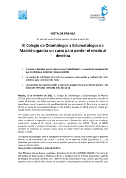 El Colegio de Odontólogos y Estomatólogos de Madrid