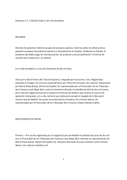 Sentencia Chemo - Correo Farmacéutico