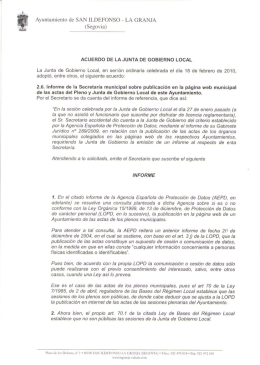 Ayuntamiento de SAN ILDEFONSO &mdash; LA GRANJA (Segovia)