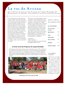 La voz de Arizona - Department of Spanish & Portuguese