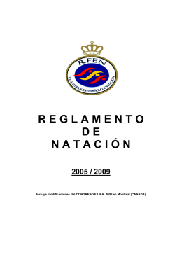 reglamento de natación 2005 - Real Federación Española de