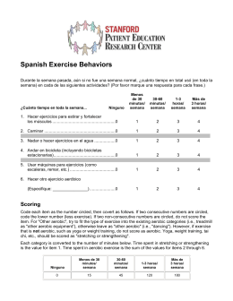 Spanish Exercise Behaviors - Stanford Patient Education Research