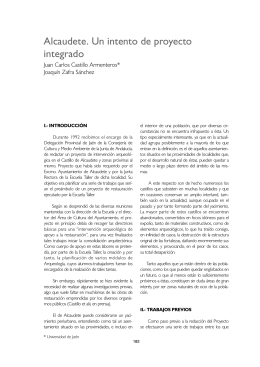 Alcaudete. Un intento de proyecto integrado