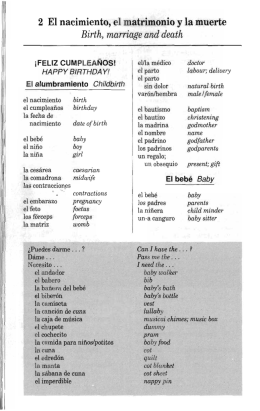 Birth and so on / Nacimiento etc. etc.